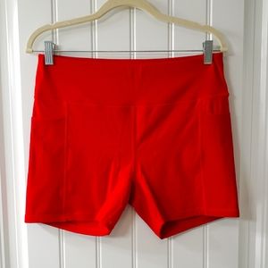 GRRRL Red Compression Workout Shorts